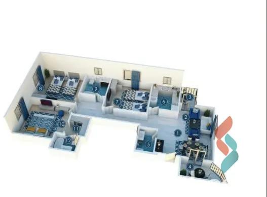 شقة للبيع بمساحة 138 متر و غرفتان في التجمع الخامس القاهرة - صورة 3