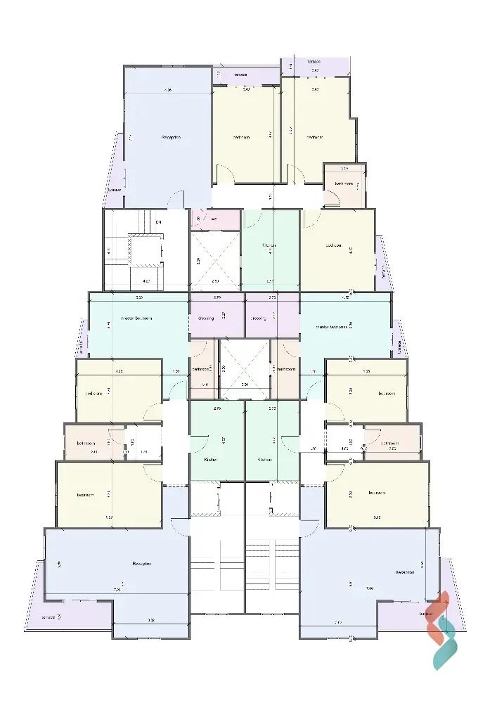 عمارة للبيع بمساحة 256 متر و 3 غرف في دمياط الجديدة دمياط - صورة 2