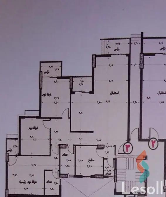 شقة بحديقة للبيع بمساحة 184 متر و 3 غرف في العاصمة الإدارية القاهرة
