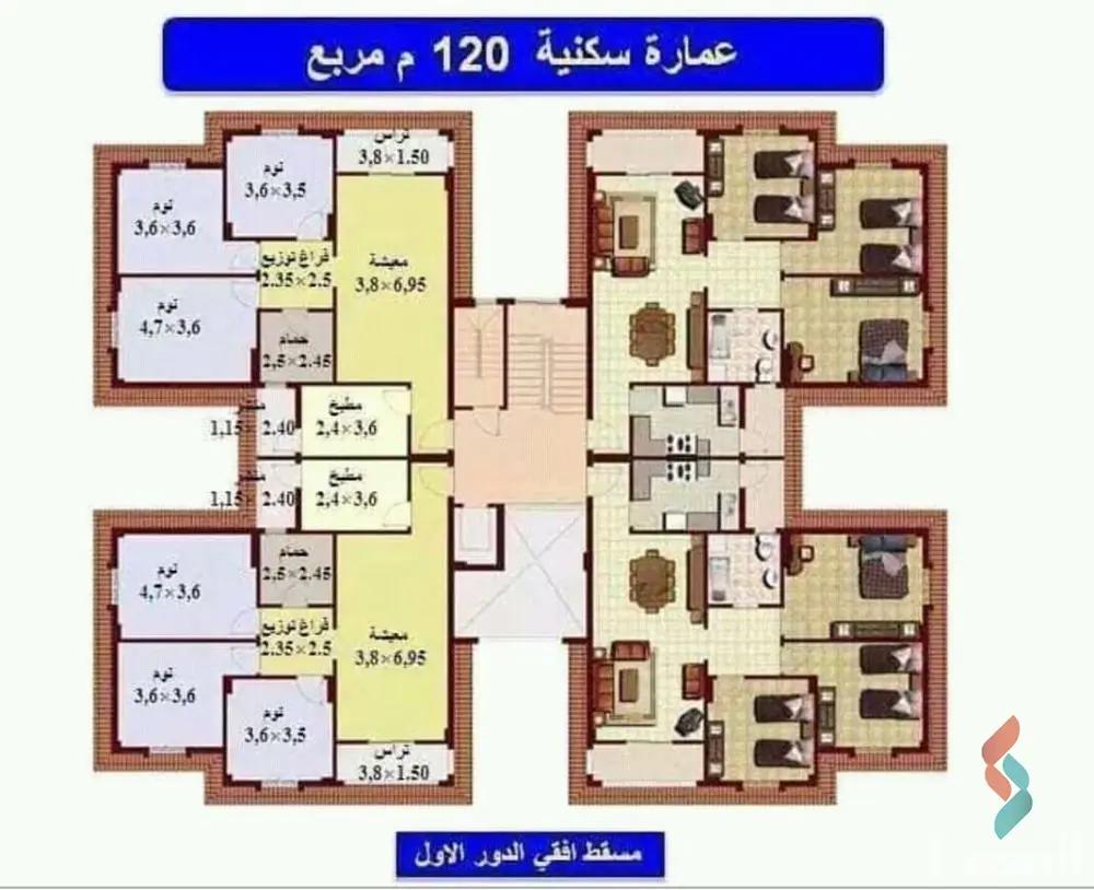 شقة للبيع بمساحة 125 متر و 3 غرف في العاصمة الإدارية القاهرة - صورة 4