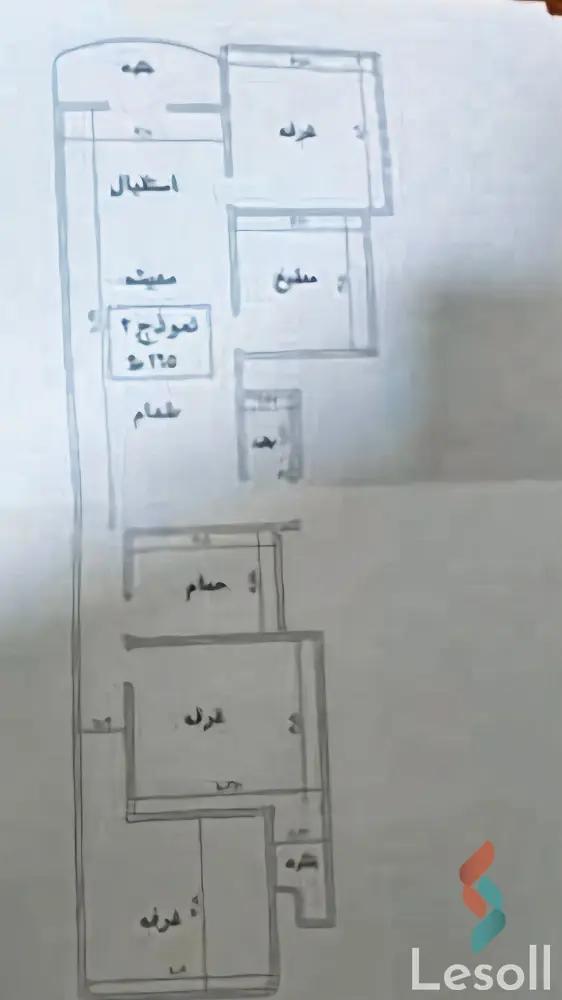 Apartment for sale with an area 165 meters and 3 rooms in Shbeen El Koom Menofia