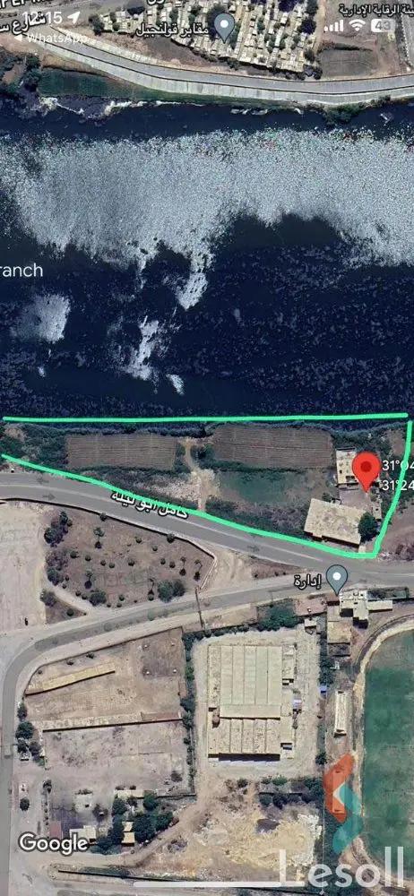 Land building for sale with an area of 555 meters in Talkha Dakahlia