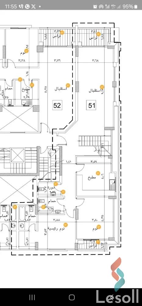 Penthouse for sale with an data.area 216 meters and 4 data.rooms in New Cairo Cairo