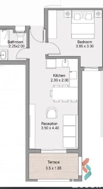 Chalet for sale with an data.area 70 meters and 1 room in North Coast Alexandria - Image 2