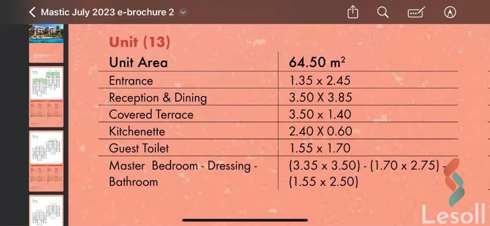 Apartment for sale with an data.area 64 meters and 1 room in Ras El Hikma Matrouh