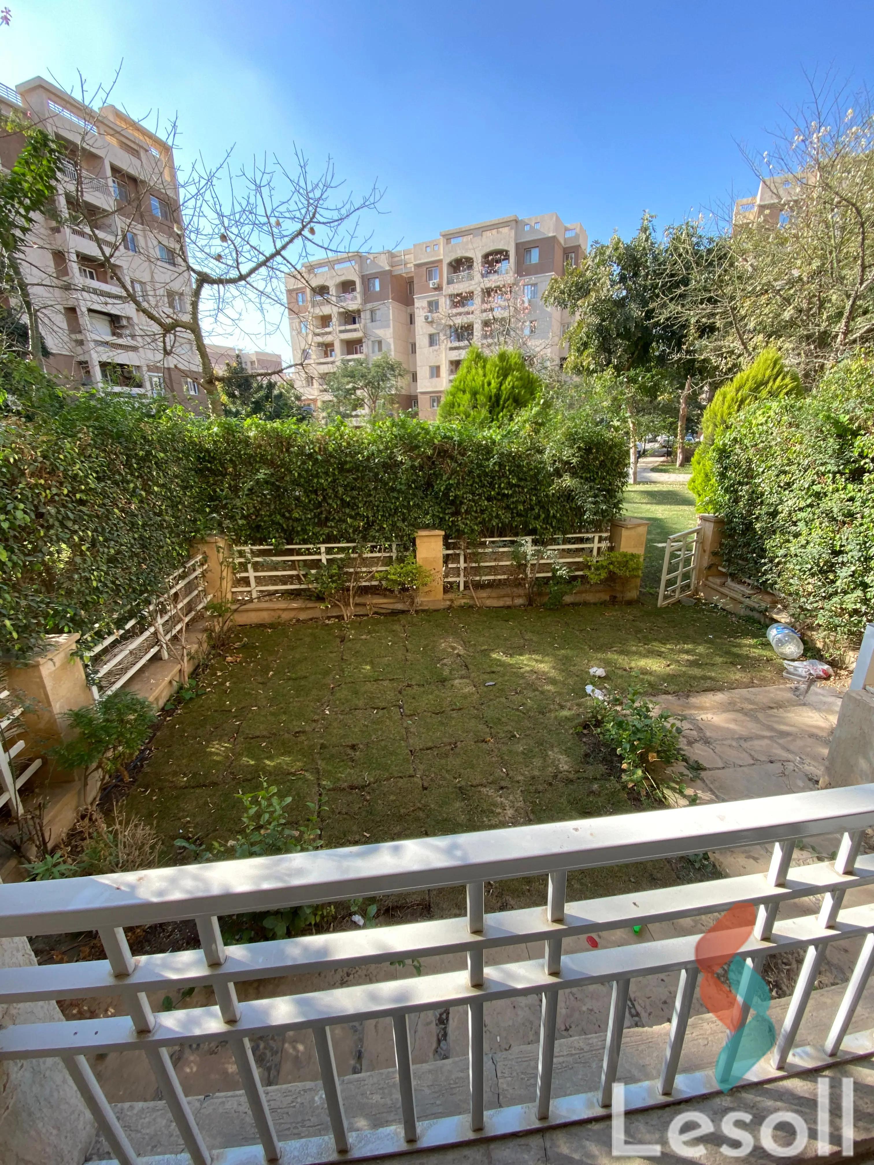 Apartment with garden for monthly rent with an area 116 meters and 2 room in Madinty Cairo