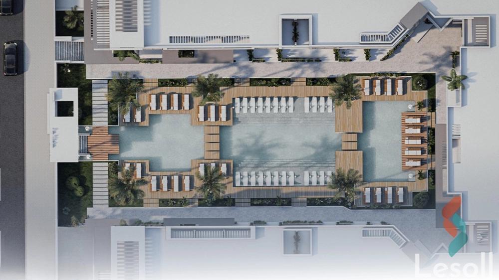 شقة بحديقة للبيع بمساحة 71 متر و غرفة واحدة في الغردقة البحر الأحمر