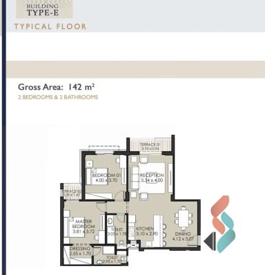 شقة للبيع بمساحة 140 متر و غرفتان في التجمع السادس - القاهرة الجديدة القاهرة