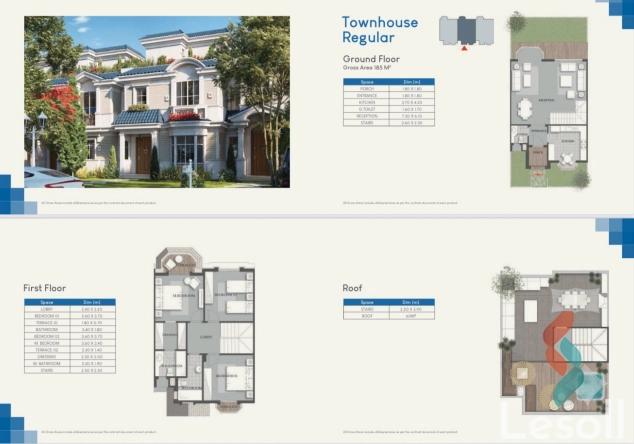 Townhouse for sale with an area 185 meters and 3 rooms in October 6 Giza