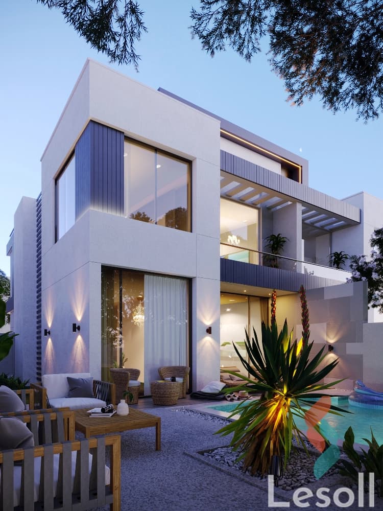 Twin house for sale with an area 270 meters and 6 rooms in Cheikh Zayed Giza - All Images