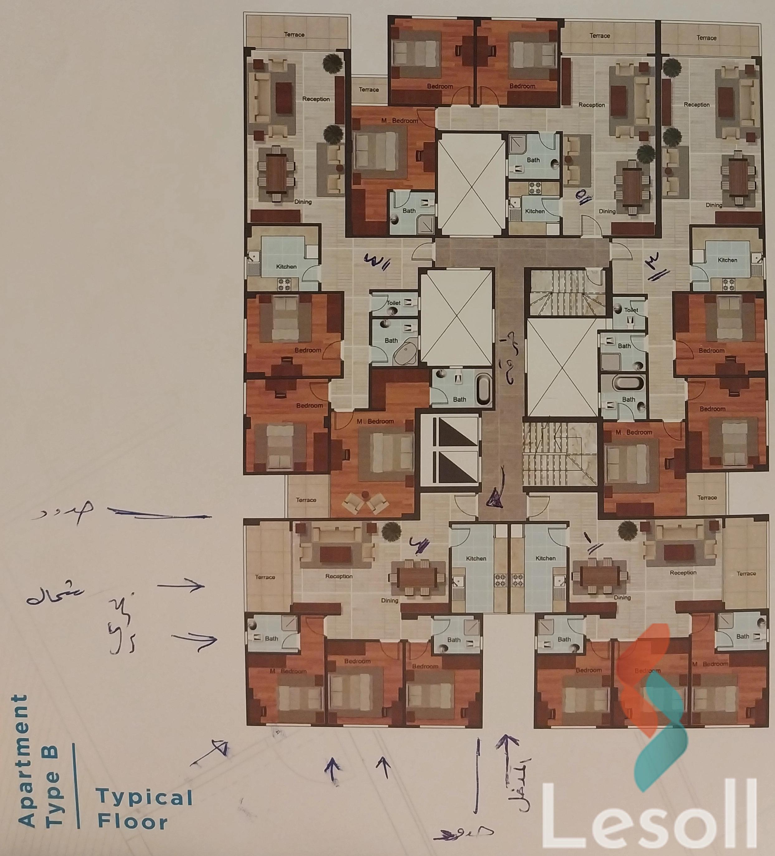 Apartment for sale with an area 130 meters and 3 rooms in Mostakbal City Cairo