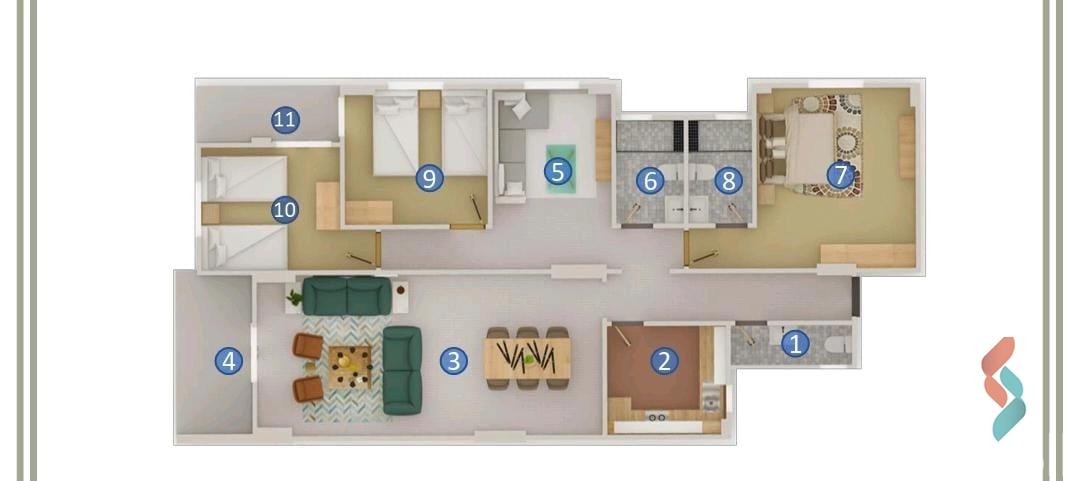 Apartment for sale with an area 200 meters and 3 rooms in Badr City Cairo