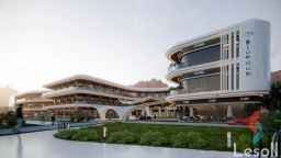 محل تجاري 140 متر دوبلكس في مول Blue Hub العين السخنة بالدور الأرضي أمام البنزينة مباشرة بمقدم 10%