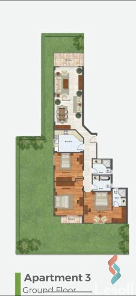 شقة للبيع بمساحة 180 متر و 3 غرف في القاهرة الجديدة القاهرة