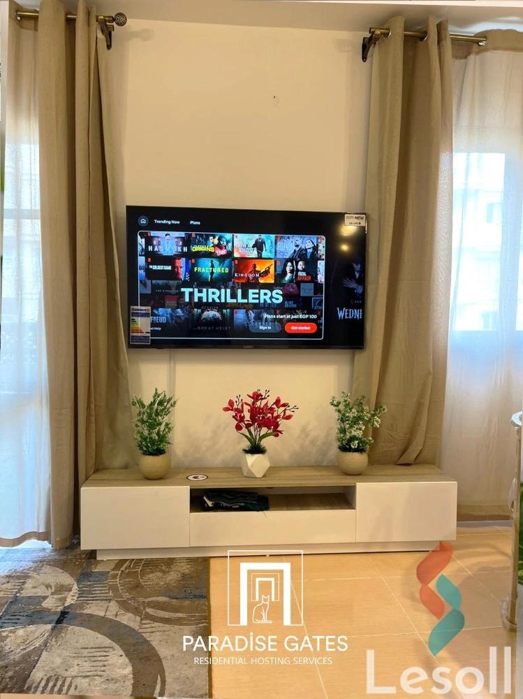 Apartment for monthly rent with an area 100 meters and 2 room in Madinty Cairo