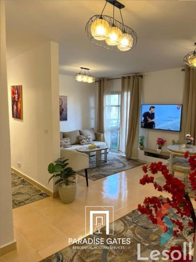 Apartment for monthly rent with an area 100 meters and 2 room in Madinty Cairo