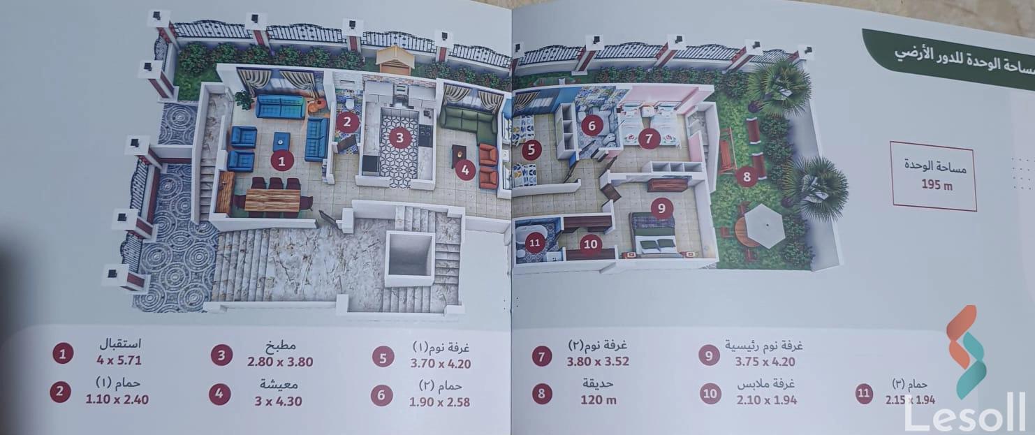 Building for sale with an area 618 meters and 3 rooms in October 6 Giza