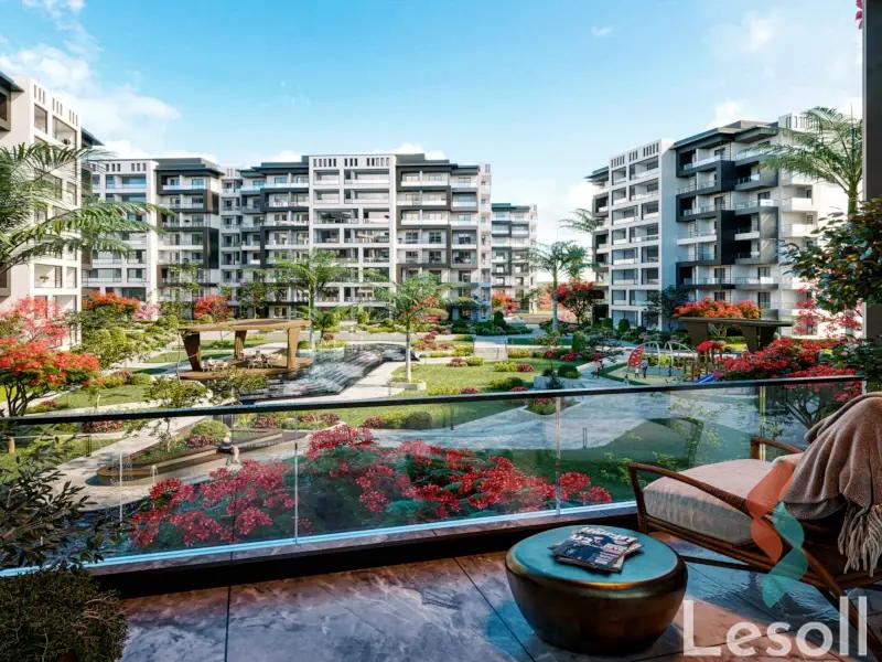 شقة بحديقة للبيع بمساحة 102 متر و غرفتان في العاصمة الإدارية القاهرة