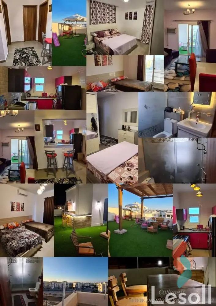 بنتهاوس للايجار اليومي بمساحة 280 متر و غرفتان في الساحل الشمالي الاسكندرية