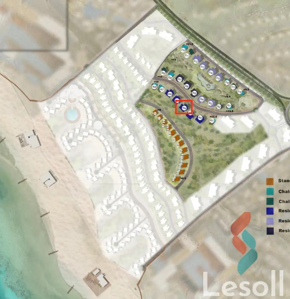 شقة بحديقة للبيع بمساحة 133 متر و غرفتان في الغردقة البحر الأحمر