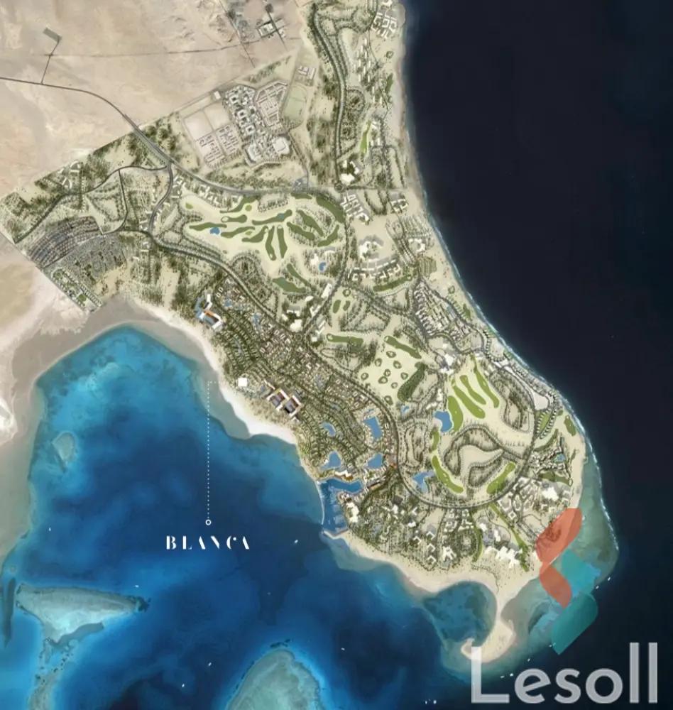 شقة بحديقة للبيع بمساحة 133 متر و غرفتان في الغردقة البحر الأحمر