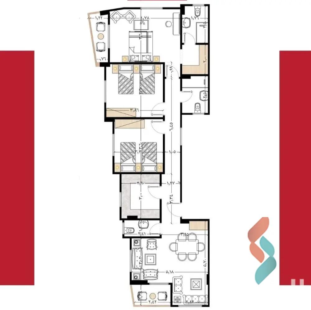 Apartment for sale with an area 159 meters and 3 rooms in 5th Settlement Cairo - Image 2