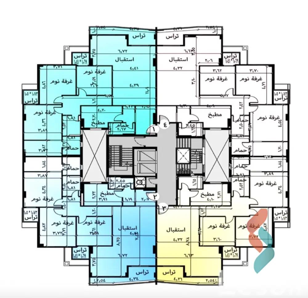 Apartment for sale with an area 187 meters and 3 rooms in Capital New Cairo - Image 3