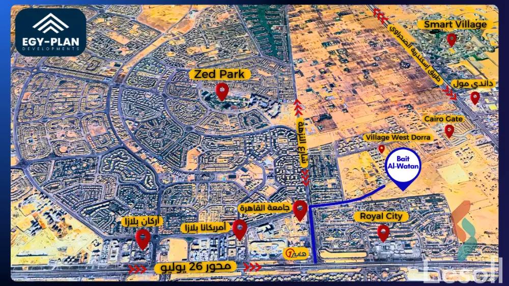 Apartment for sale with an area 175 meters and 3 rooms in Cheikh Zayed Giza - All Images