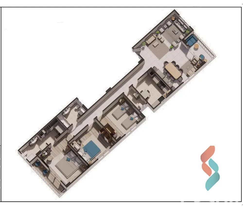 Apartment for sale with an area 195 meters and 3 rooms in October 6 Giza - Image 4