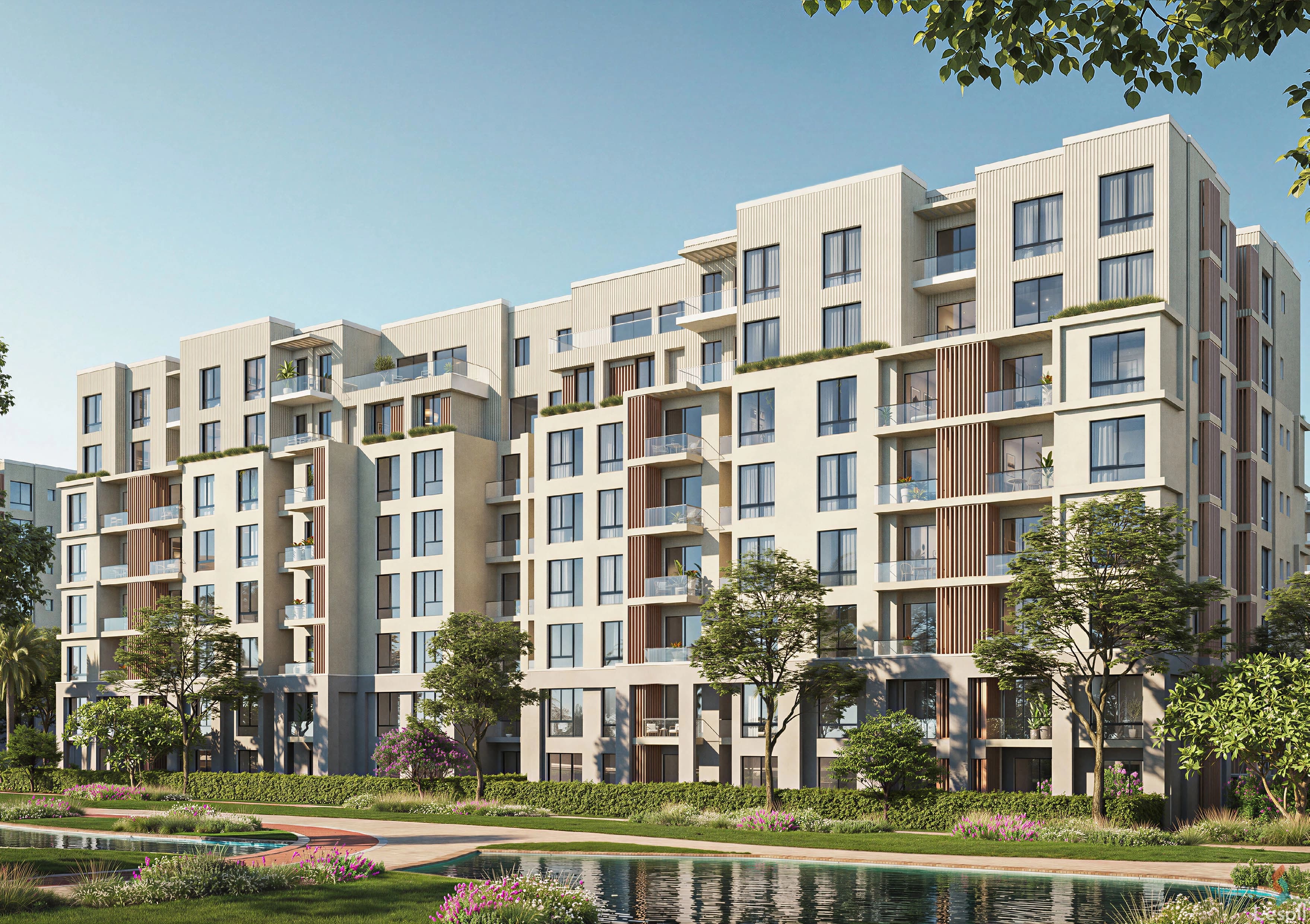 Apartment 3BR 138 sqm for sale in Sapphire Residence compound New Cairo by Qatari Diar installments in Lesoll