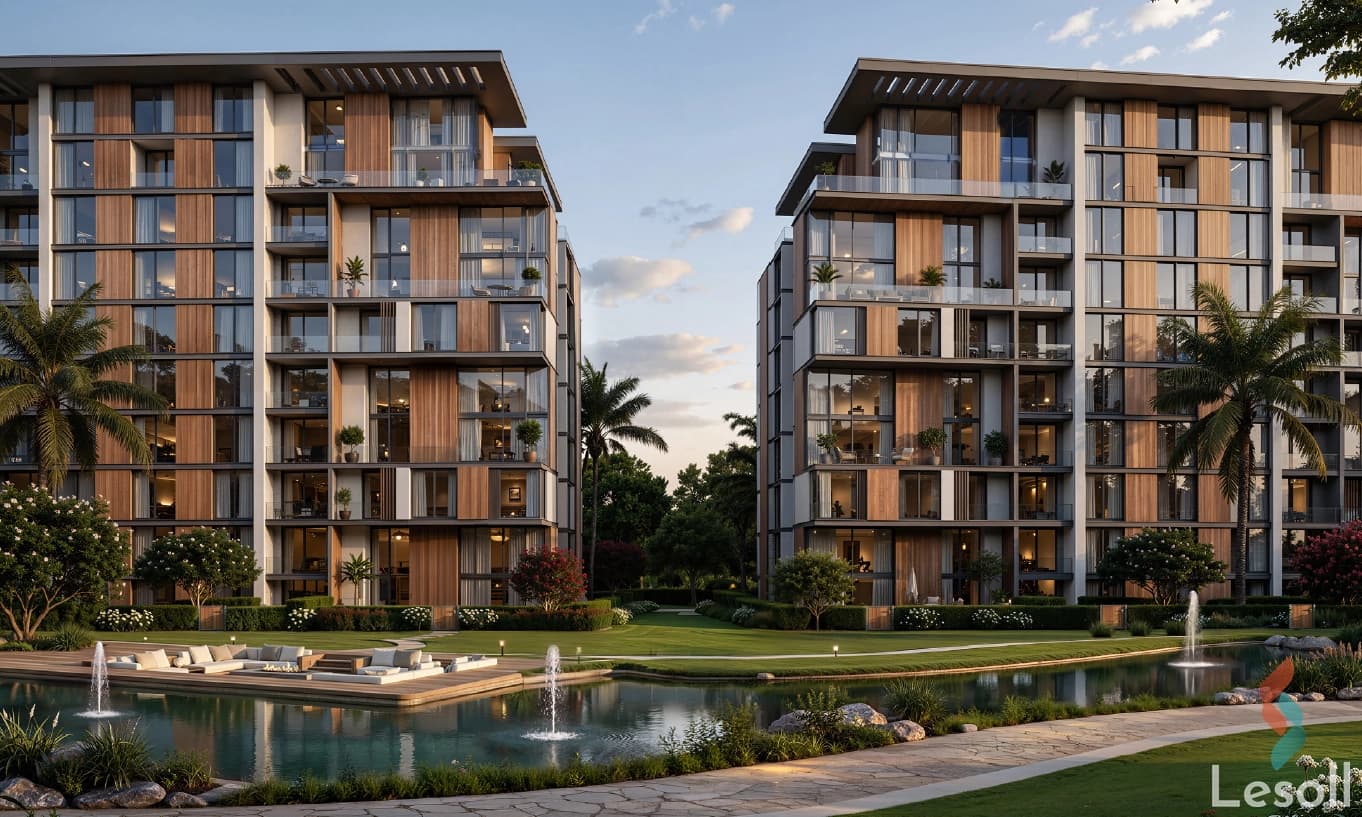 Apartment 70 sqm for sale in Central Water Residences compound 6th Settlement installments offer Apartment 70 sqm for sale in Central Water Residences compound 6th Settlement installments offer