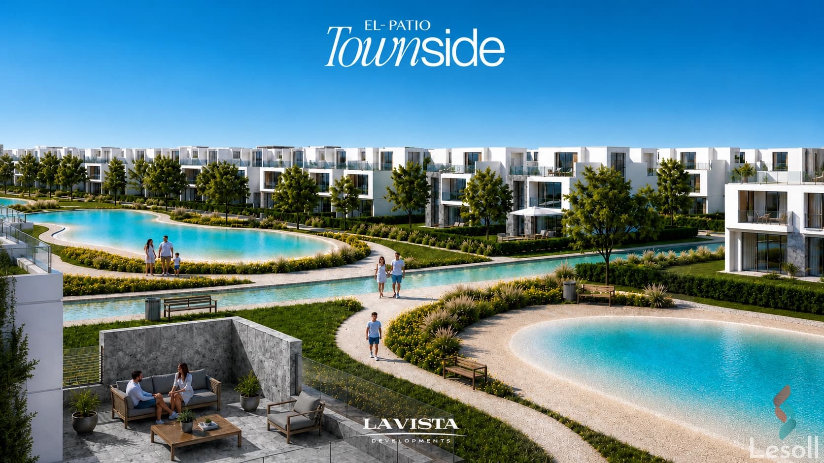 Villa 225 sqm for sale in EL PATIO TOWN SIDE compound New Cairo installments 12% down payment offer Villa 225 sqm for sale in EL PATIO TOWN SIDE compound New Cairo installments 12% down payment offer