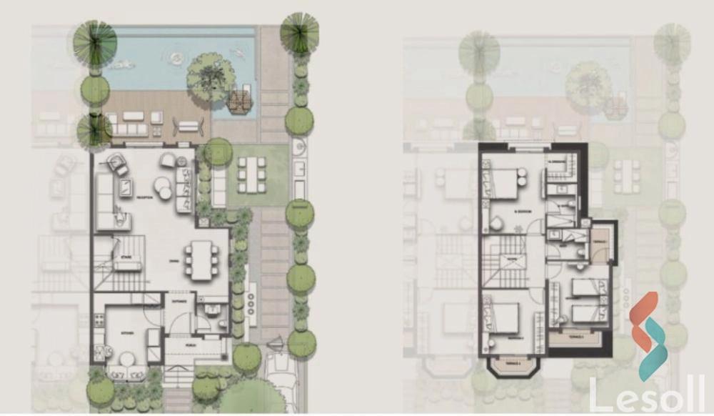 توين هاوس للبيع بمساحة 180 متر و 3 غرف في ميدان الجيزة الجيزة - صورة 2