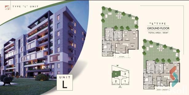 شقة للبيع بمساحة 160 متر و 3 غرف في التجمع الخامس - القاهرة الجديدة القاهرة - صورة 2