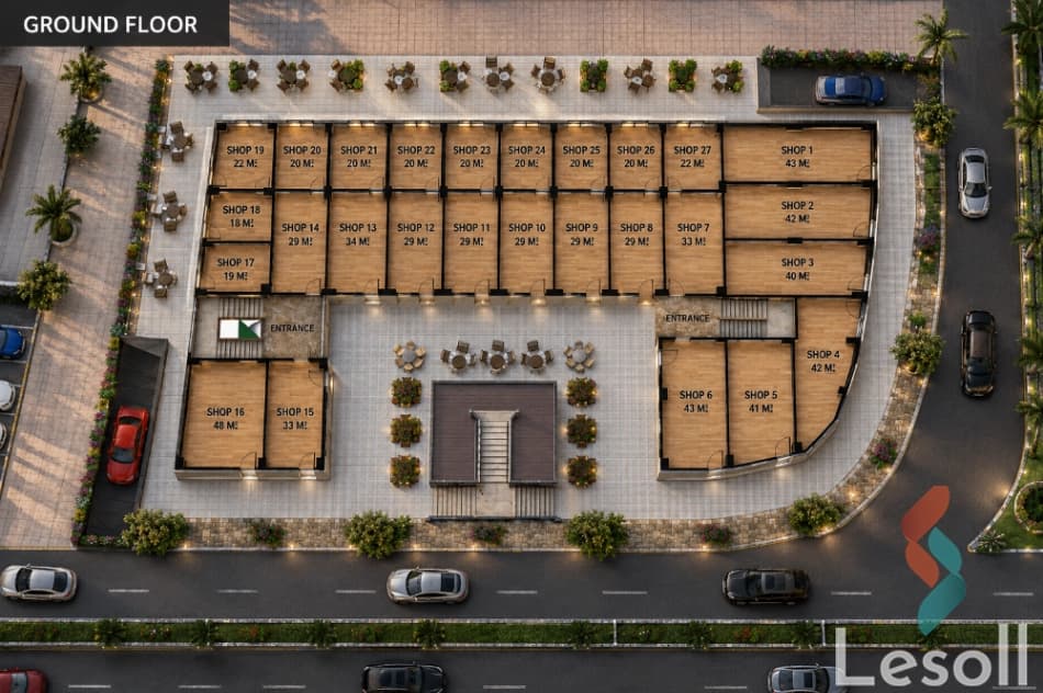 محل تجاري للبيع في Plaza Mall مدينة بدر | 20م بالدور الأرضي ومقدم 25% - صورة 2