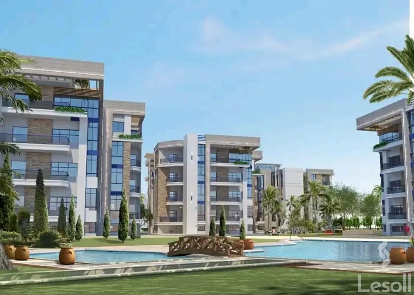 شقة بحديقة للبيع بمساحة 116 متر و غرفتان في دمياط الجديدة دمياط