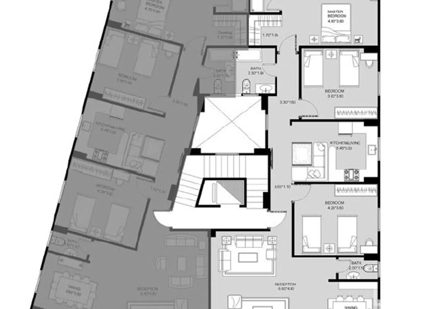 شقة للبيع بمساحة 190 متر و 3 غرف في القاهرة الجديدة القاهرة - صورة 2