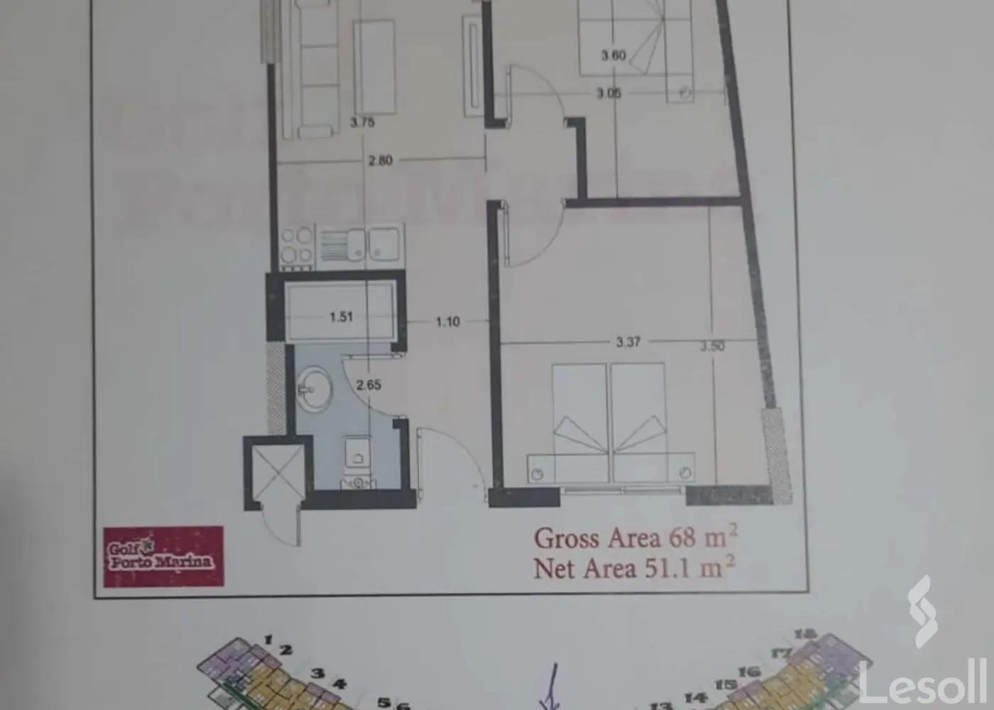 Chalet for sale with an data.area 68 meters and 2 room in Alamein Matrouh - Image 2