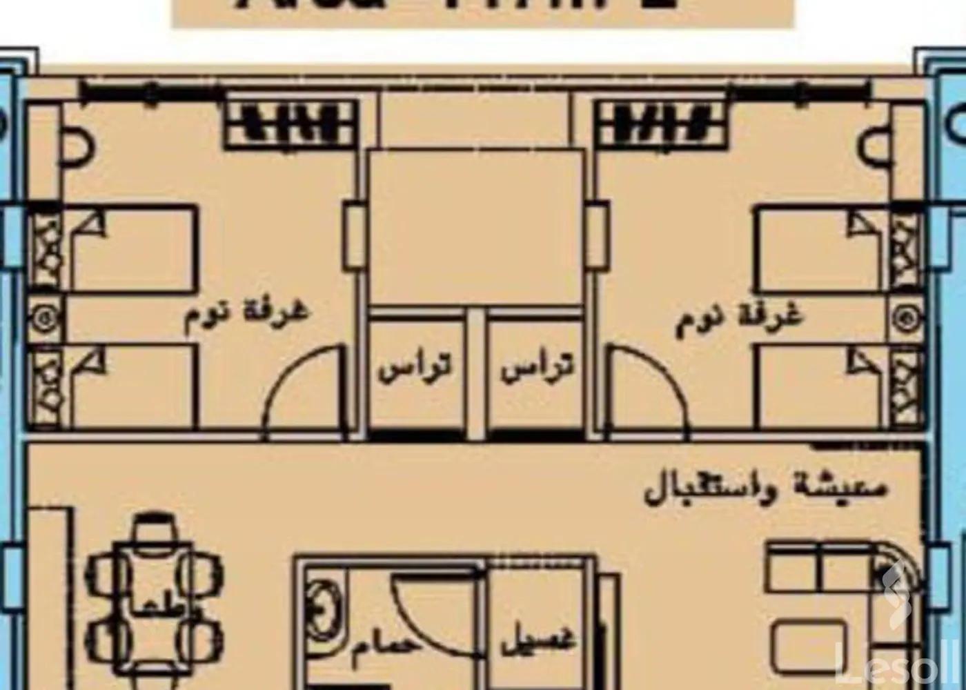 Duplex for sale with an data.area 116 meters and 3 data.rooms in New Damietta Damietta - All Images